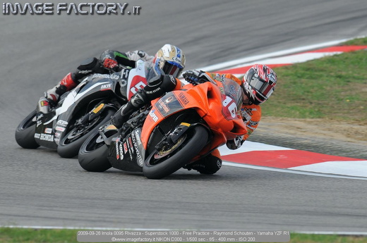 2009-09-26 Imola 0095 Rivazza - Superstock 1000 - Free Practice - Raymond Schouten - Yamaha YZF R1